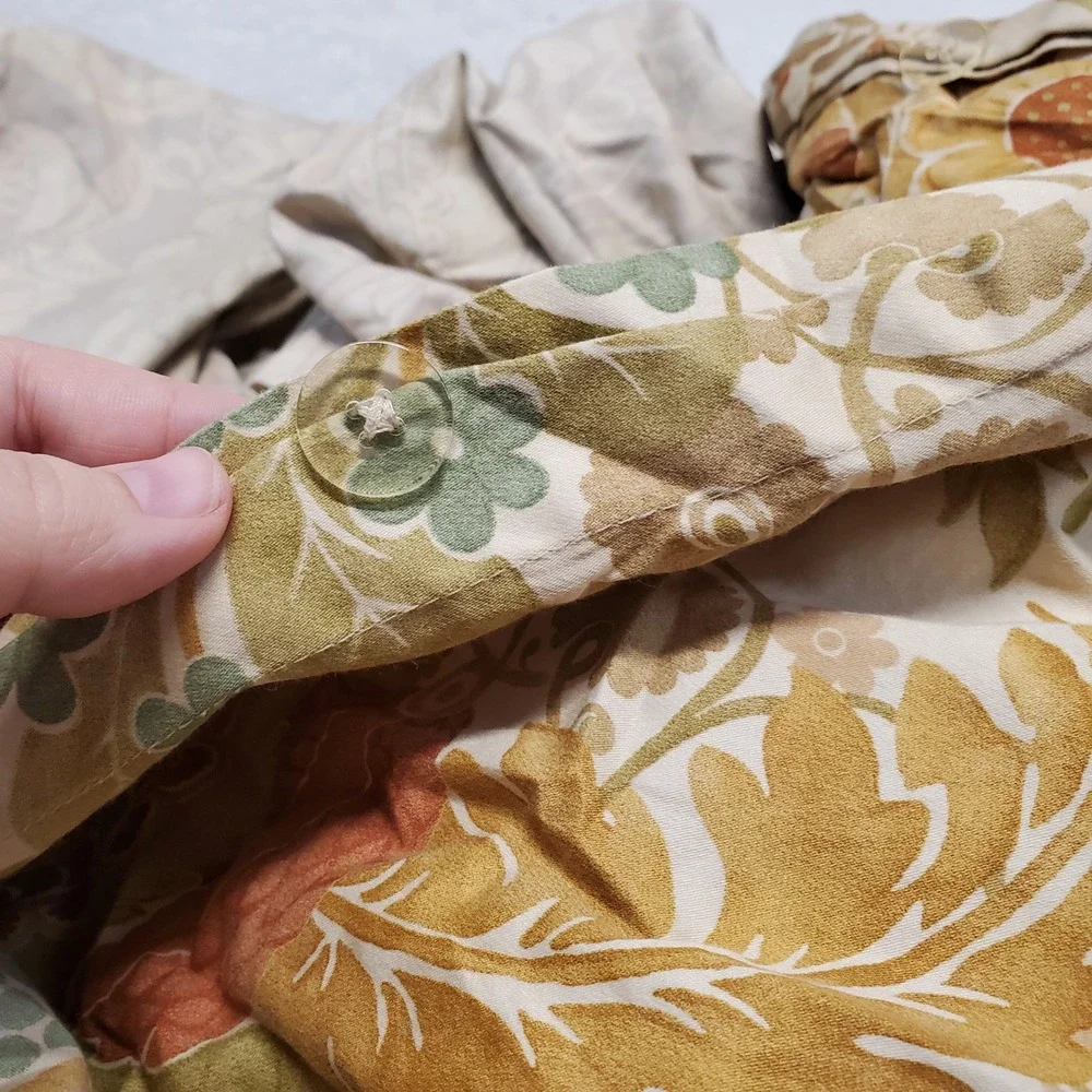 Pottery Barn Brown Cream Cassandra Paisley Floral Bohemian Full Queen Duvet Sham